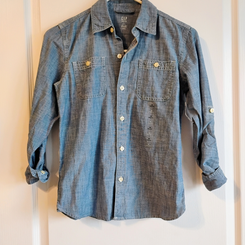 GAP Kids Denim Button Down -Size-M- NWT